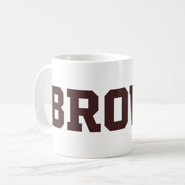 Brown Text Logo Coffee Mug (Front Left)