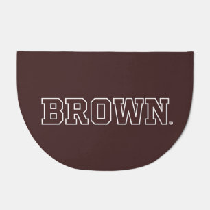 Brown Text Logo Doormat