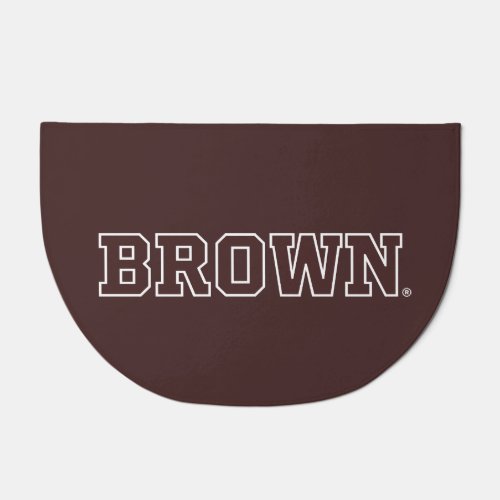 Brown Text Logo Doormat