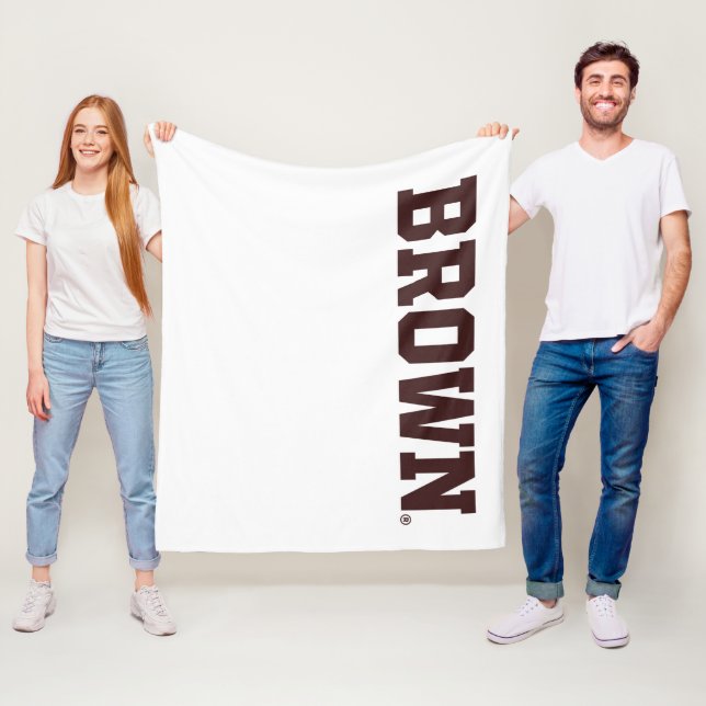 Brown Text Logo Fleece Blanket (In Situ)