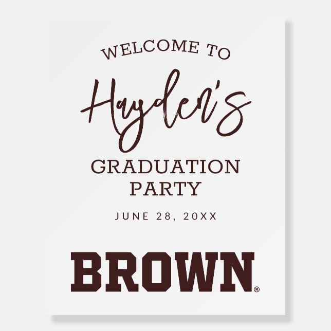 Brown Text Logo Foam Board (Front)