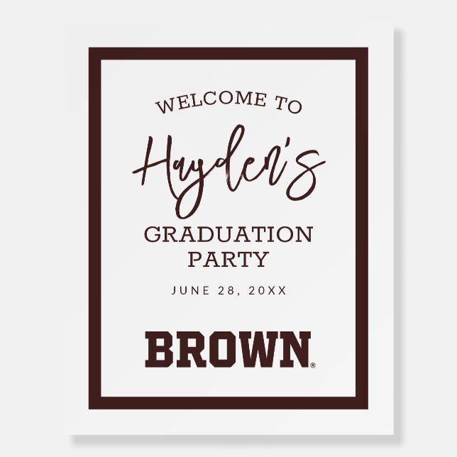 Brown Text Logo Foam Board (Front)