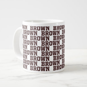 Brown Text Logo Giant Coffee Mug