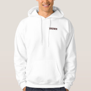 Brown Text Logo Hoodie