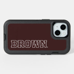 Brown Text Logo iPhone 15 Case