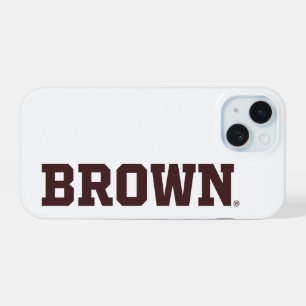 Brown Text Logo iPhone 15 Case