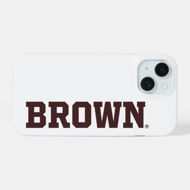 Brown Text Logo Iphone Case (Back Horizontal)