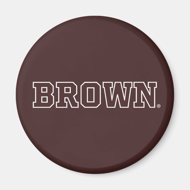 Brown Text Logo Magnet (Front)