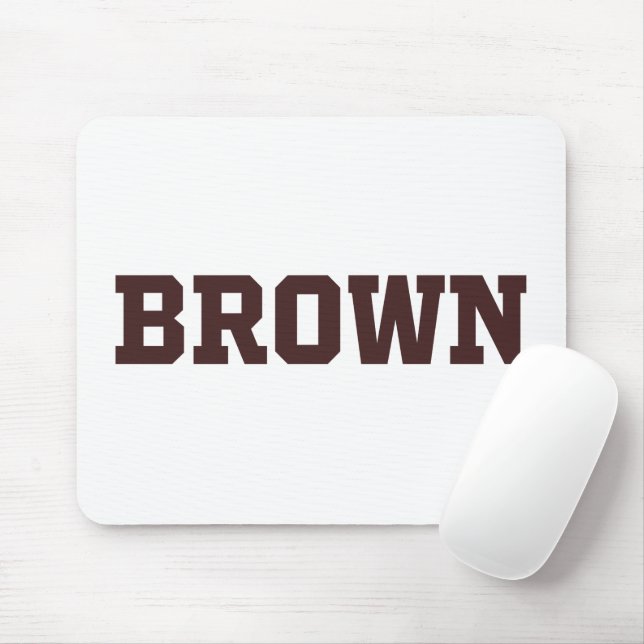 Brown Text Logo Mouse Pad (With Mouse)