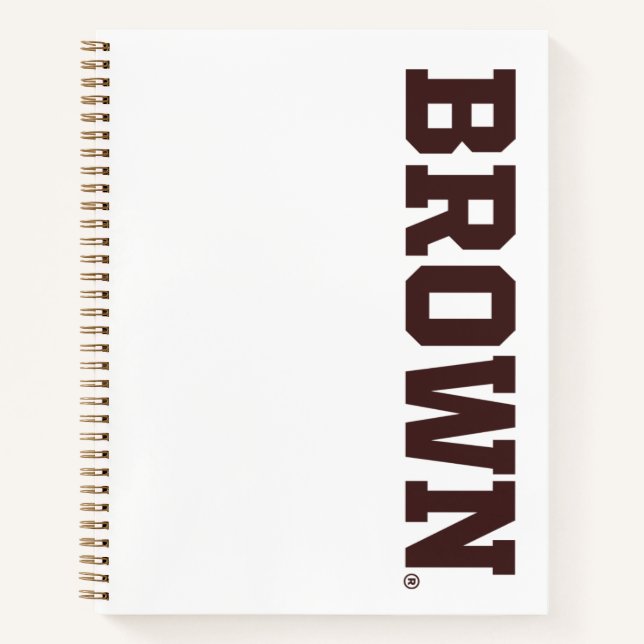 Brown Text Logo Notebook (Front)