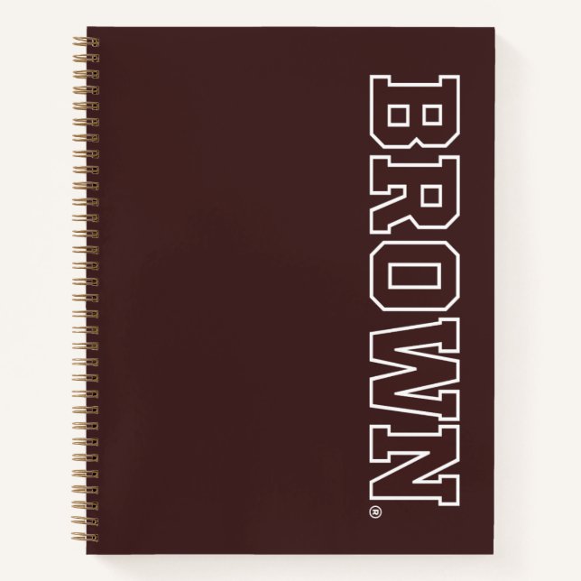 Brown Text Logo Notebook (Front)