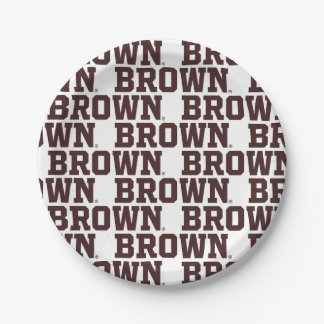 Brown Text Logo Paper Plates