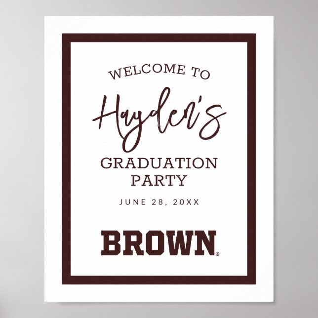 Brown Text Logo Poster (Front)