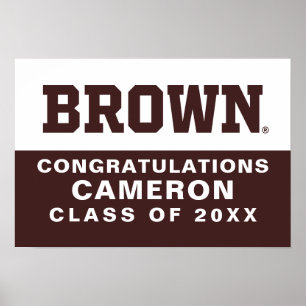 Brown Text Logo Poster