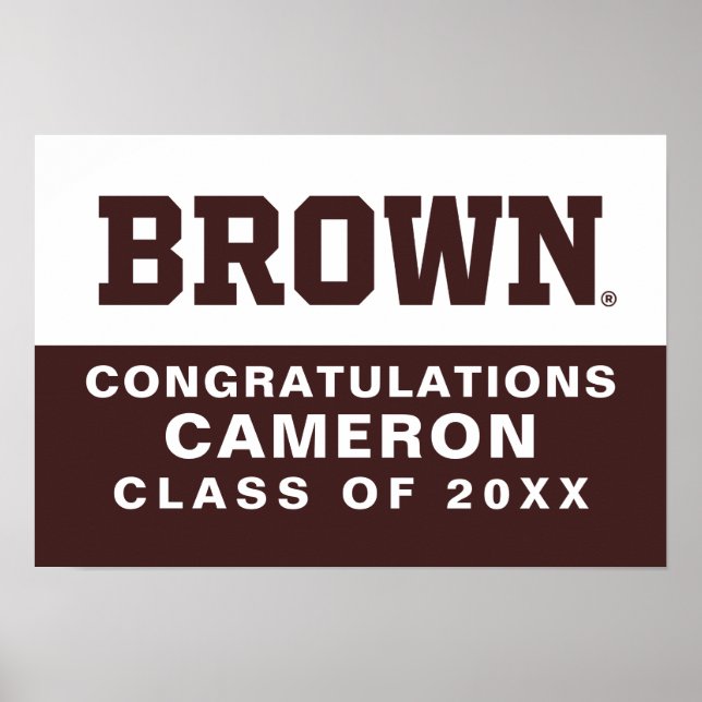 Brown Text Logo Poster (Front)