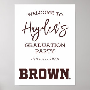 Brown Text Logo Poster