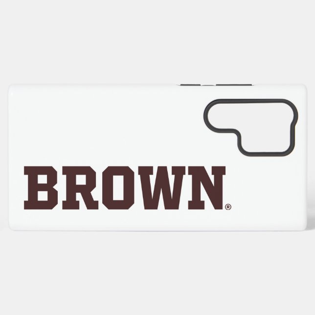 Brown Text Logo Samsung Galaxy Case (Back Horizontal)