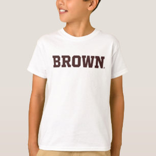 Brown Text Logo T-Shirt