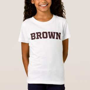 Brown Text Logo T-Shirt