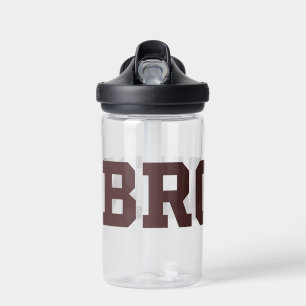 Brown Text Logo Water Bottle