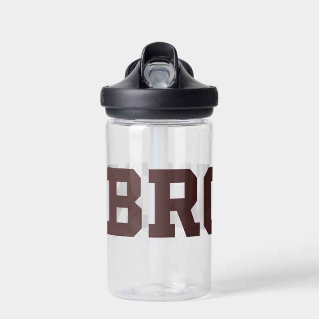 Brown Text Logo Water Bottle (Front)