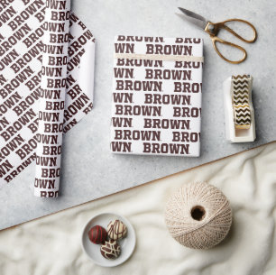 Brown Text Logo Wrapping Paper
