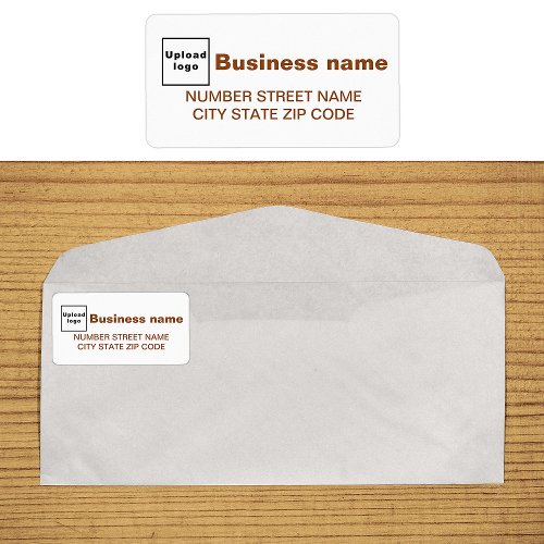 Brown Texts Business Address Label