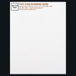 Brown Texts Heading of Business Letterhead<br><div class="desc">Letterhead that you can customize its heading to advertise your business or to promote your brand name to customers or clients. An office supply that you can use to build brand name awareness. Font color is brown. To customize the heading of this letterhead, upload your business logo, type your business...</div>