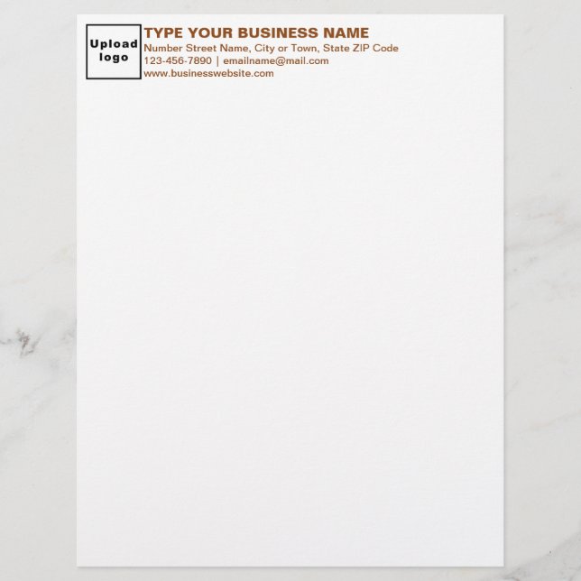 Brown Texts Heading of Business Letterhead (Front)