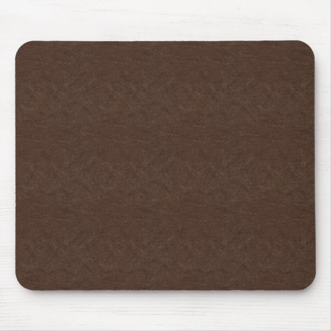 Brown Textured Leather Mouse Pad (Front)