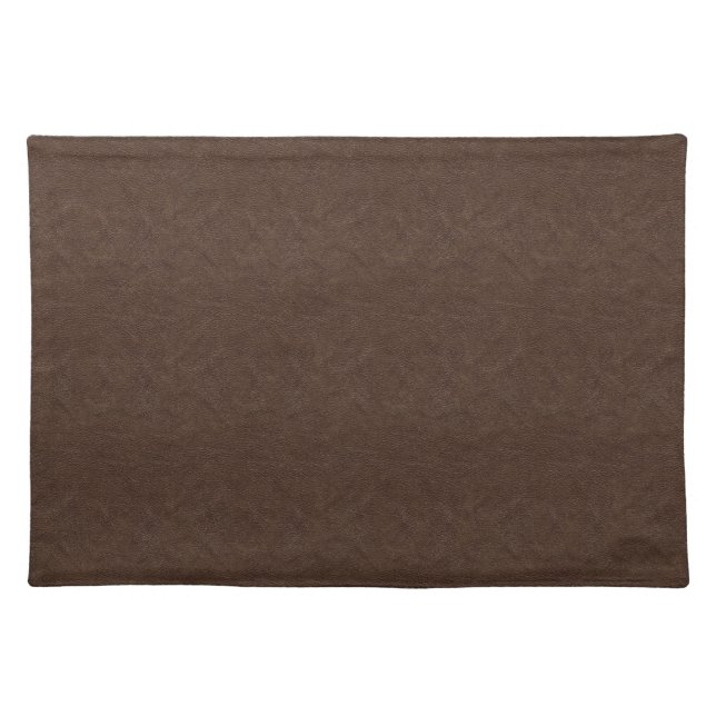 Brown Textured Leather Placemat (Front)