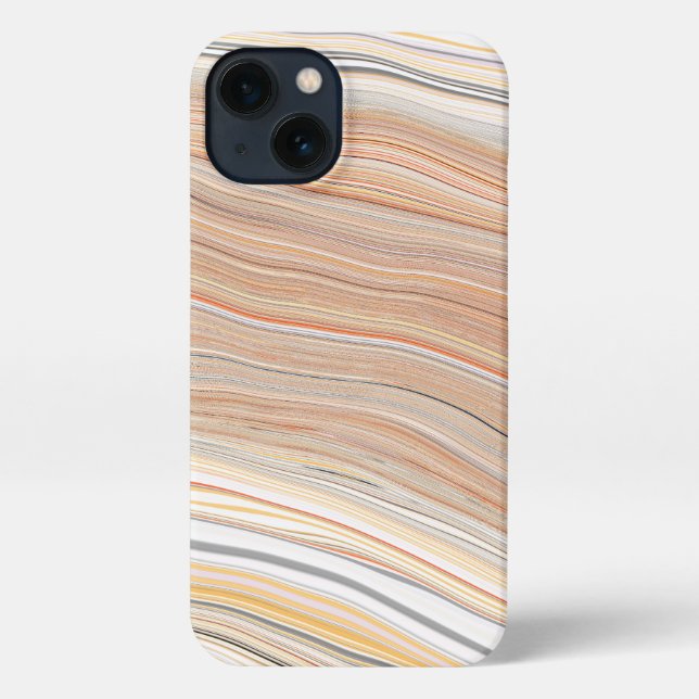 Brown Textured Marble iPhone Case (Back)