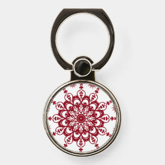 Brown Thai pattern flowers Phone Ring Stand