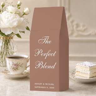 Brown The Perfect Blend Calligraphy Wedding Favors Roasted Coffee