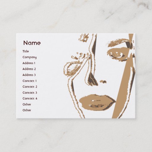 Customizable Brown Thinking - Chubby Business Card Templates