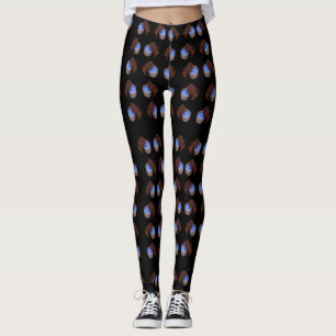 Brown Thirsty Guinea Pigs Pattern, Leggings