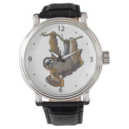 brown three_toed sloth watch