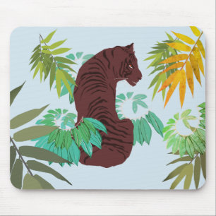 Brown Tiger Mouse Pad