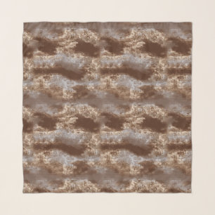 Brown Toile Abstract Square Scarf