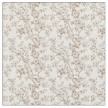 Brown Toile with Blossoms and Branches Fabric