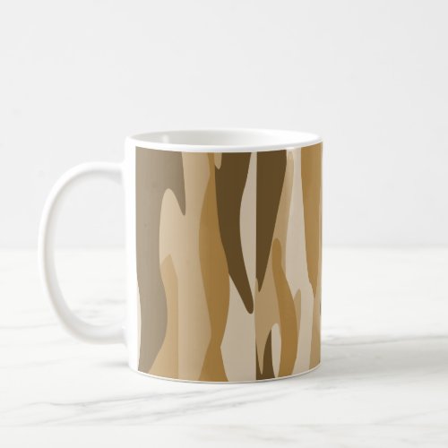 Brown Tone Abstract Camouflage  Coffee Mug