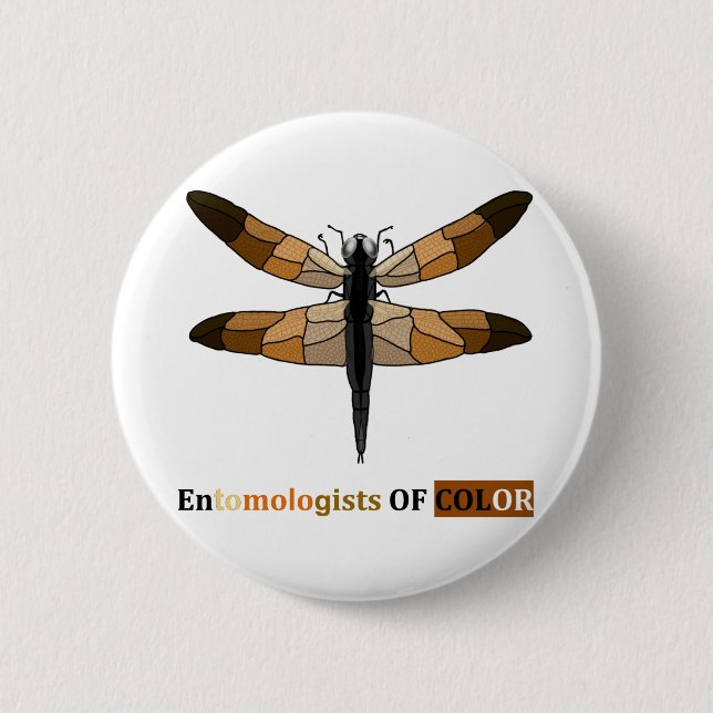 Brown-tone Dragonfly Button (Front)