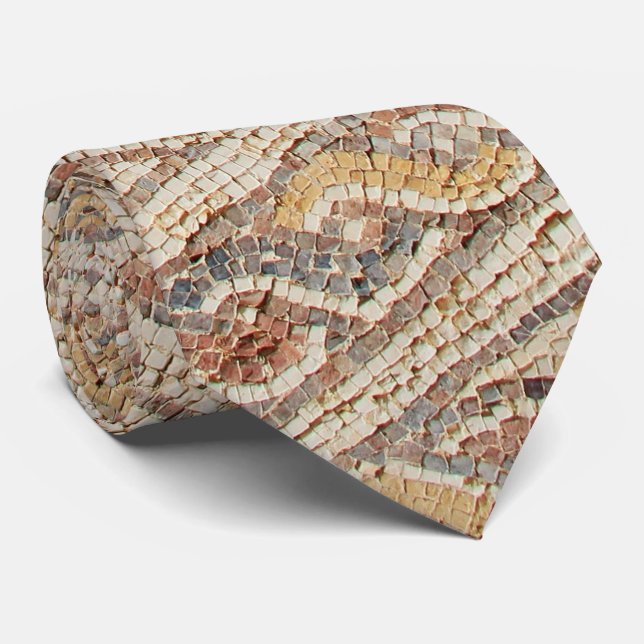 Brown Tones Mosaic Tile Floor From Israel Necktie (Rolled)