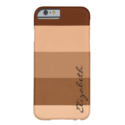 Brown Tones Stripes Background Barely There iPhone 6 Case