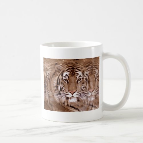 Brown Tones Tiger Face Coffee Mug