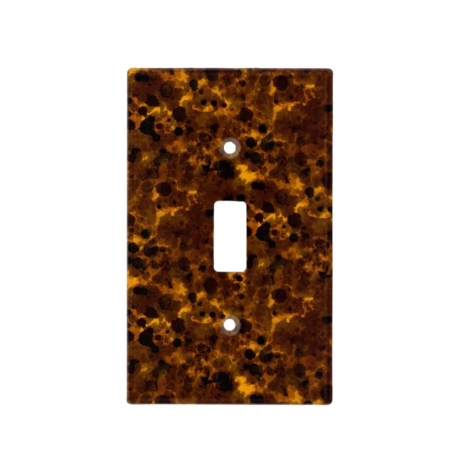Brown Tortoise print Light Switch Cover (Front)
