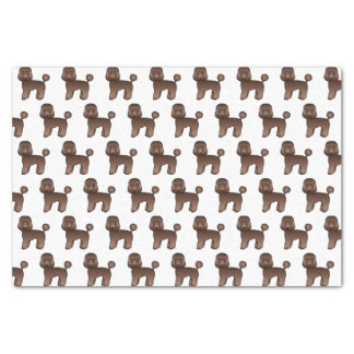 Brown Toy Poodle Cute Cartoon Dog Pattern Tissue Paper
