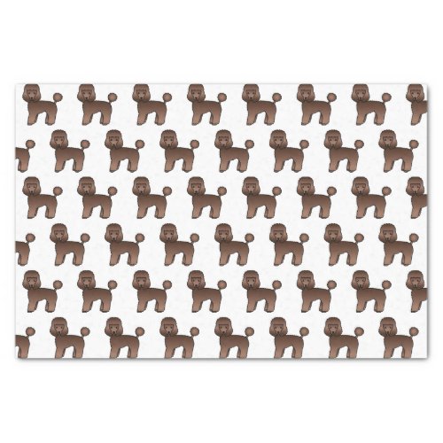 Brown Toy Poodle Cute Cartoon Dog Pattern Tissue Paper