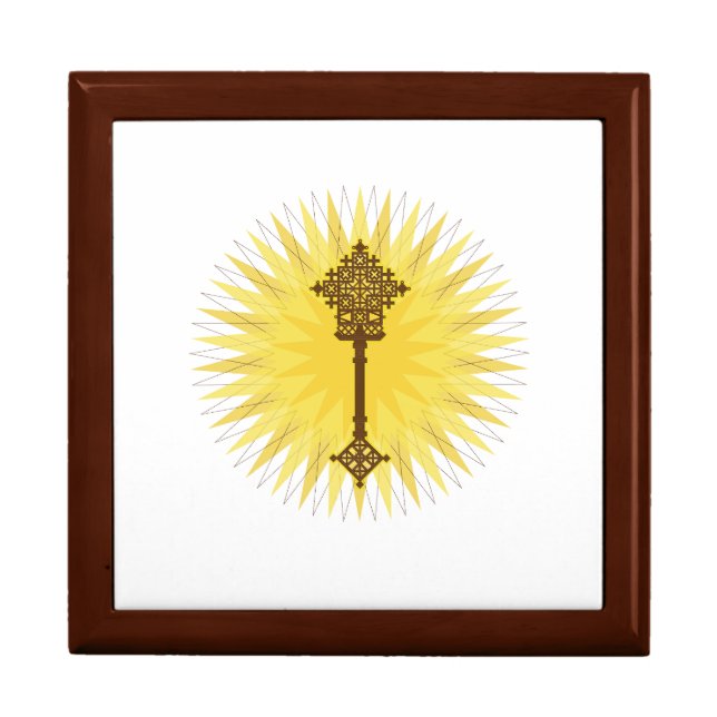 Brown Traditional Ethiopian Cross Design Gift Box (Front)