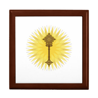 Brown Traditional Ethiopian Cross Design Gift Box